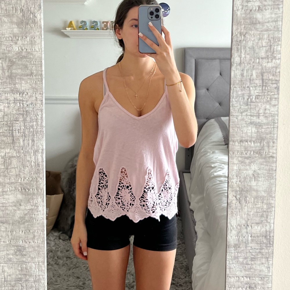 Cutout Design Light Pink Sleeveless Top/Shirt Abercrombie XS